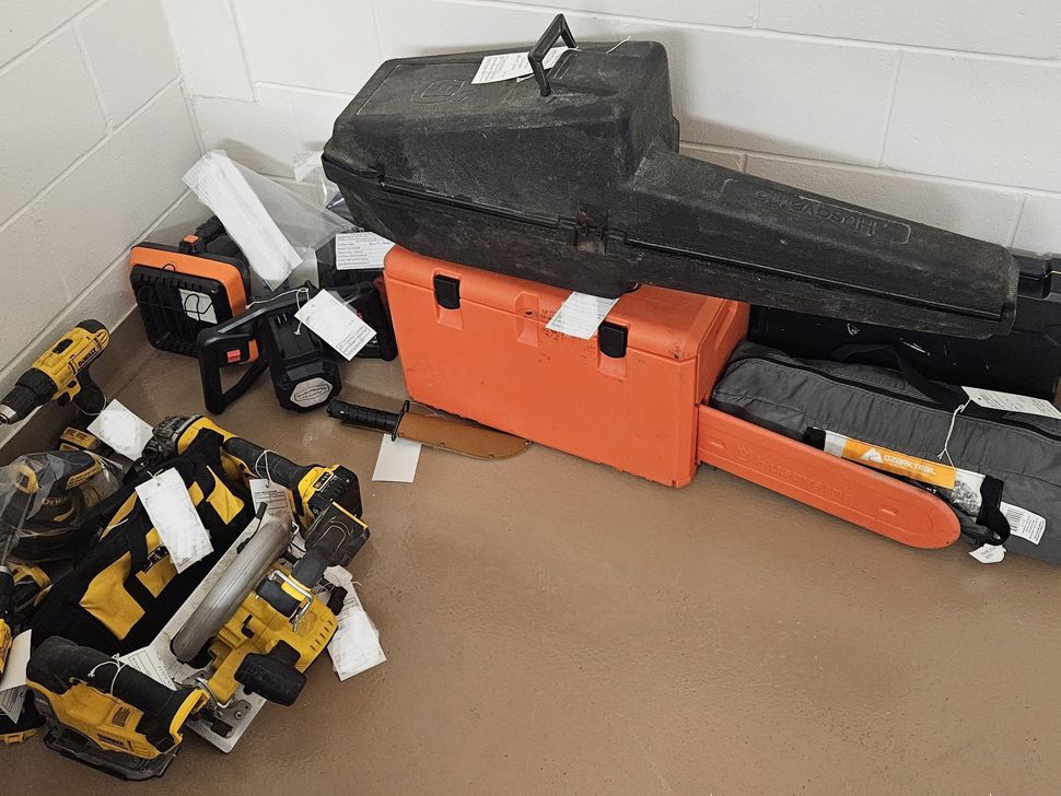 Some of the stolen items recovered by Lac du Bonnet RCMP. (photo by RCMP)